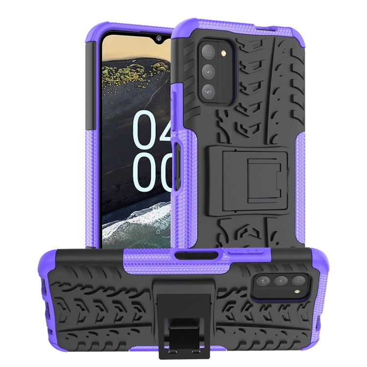 Tire Texture TPU + PC Phone Case with Holder, For Nokia C100, For Nokia C200, For Nokia G100, For Sony Xperia 5 IV, For OPPO A57 4G