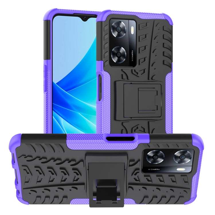 Tire Texture TPU + PC Phone Case with Holder, For Nokia C100, For Nokia C200, For Nokia G100, For Sony Xperia 5 IV, For OPPO A57 4G