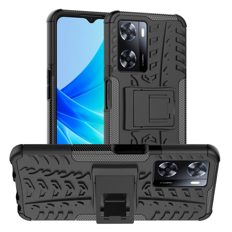Tire Texture TPU + PC Phone Case with Holder, For Nokia C100, For Nokia C200, For Nokia G100, For Sony Xperia 5 IV, For OPPO A57 4G