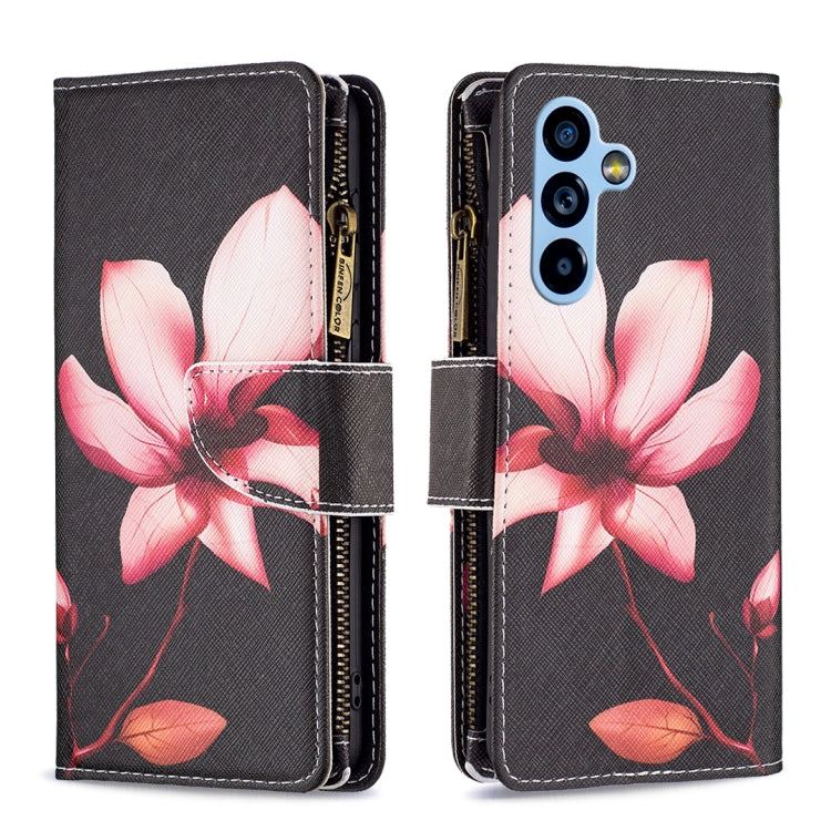Colored Drawing Pattern Zipper Leather Phone Case, For Samsung Galaxy A54 5G