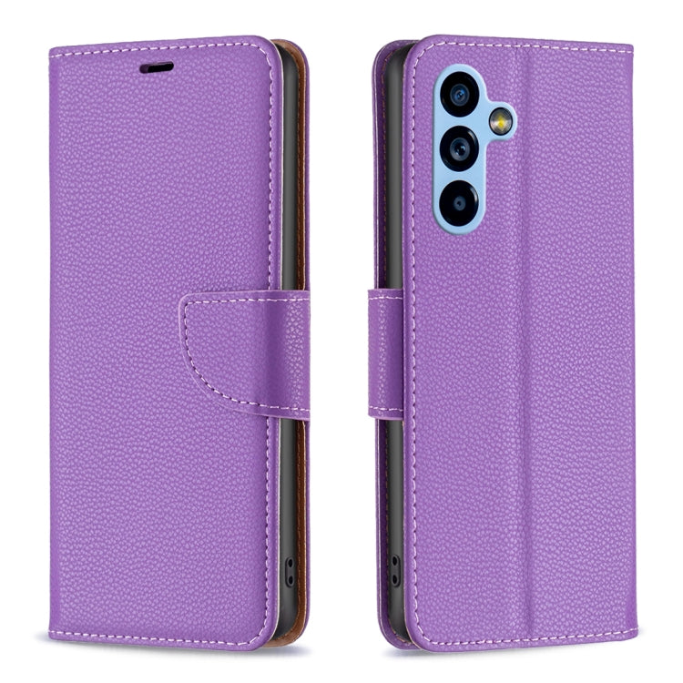 Litchi Texture Pure Color Leather Phone Case, For Samsung Galaxy A54 5G
