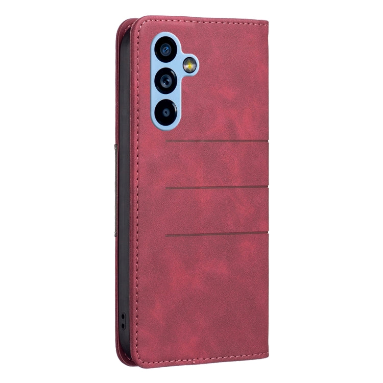 BF10 Color Block Magnetic Flip Leather Phone Case, For Samsung Galaxy A54 5G
