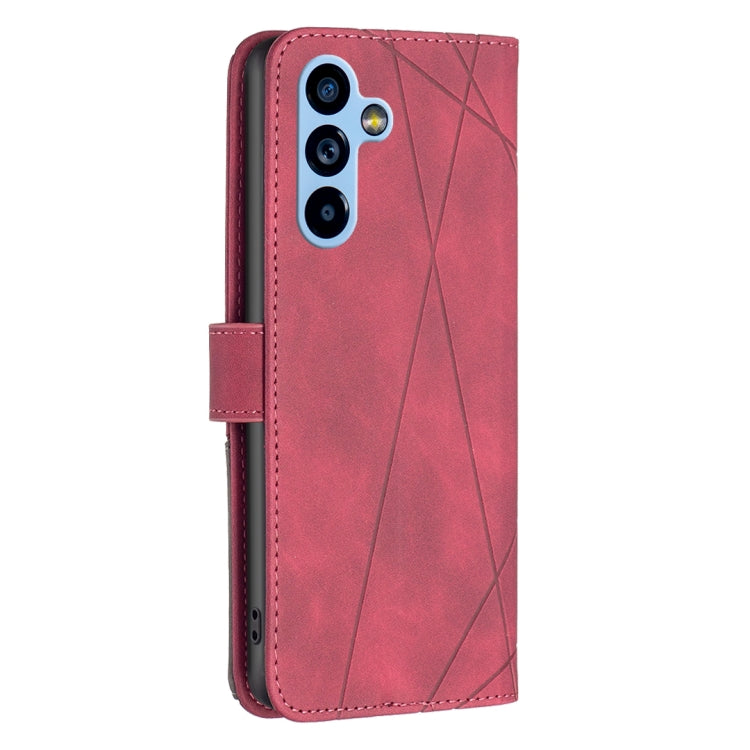Magnetic Buckle Rhombus Texture Leather Phone Case, For Samsung Galaxy A54 5G
