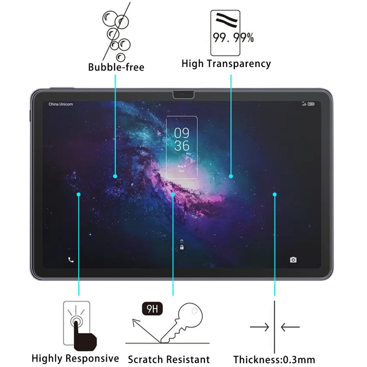 0.26mm 9H 2.5D Tempered Glass Film, For TCL 10 Tab Max 4G