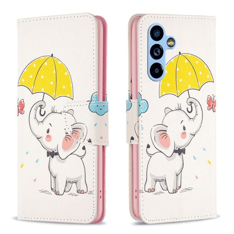 Colored Drawing Pattern Leather Phone Case, For Samsung Galaxy A54 5G