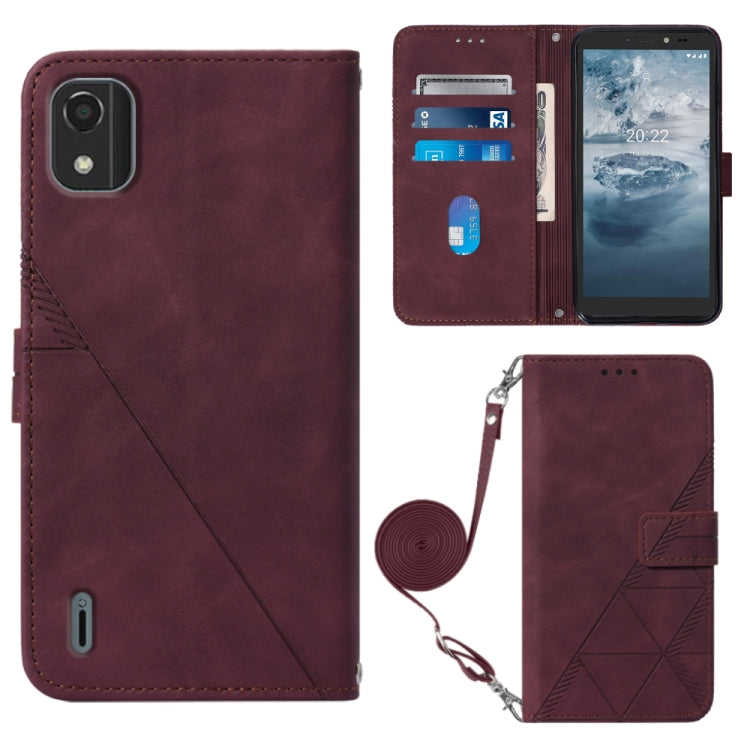 Crossbody 3D Embossed Flip Leather Phone Case, For Infinix Smart 6 Plus X6823, For Motorola Moto E22 4G / E22i 4G, For Motorola Moto Edge 30 Pro / Edge+ 2022, For Nokia C2 2ND Edition, For Nokia C21, For Nokia C21 Plus, For Nokia C100, For Nokia C200