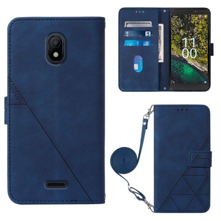 Crossbody 3D Embossed Flip Leather Phone Case, For Nokia C100, For Nokia C200, For Nokia G11 Plus, For Nokia G60 5G, For Nokia G100, For Nokia G400, For OPPO A17 4G, For OPPO A55S 5G CPH2309 JP Edition