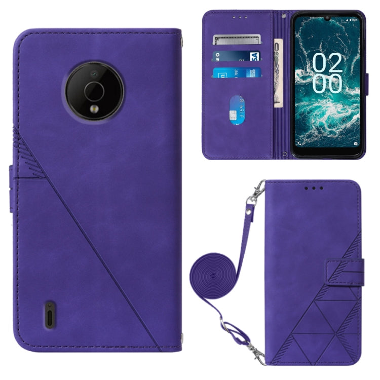 Crossbody 3D Embossed Flip Leather Phone Case, For Nokia C100, For Nokia C200, For Nokia G11 Plus, For Nokia G60 5G, For Nokia G100, For Nokia G400, For OPPO A17 4G, For OPPO A55S 5G CPH2309 JP Edition