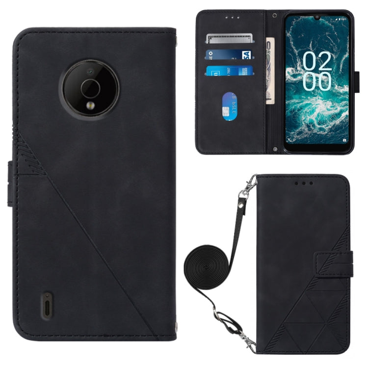 Crossbody 3D Embossed Flip Leather Phone Case, For Nokia C100, For Nokia C200, For Nokia G11 Plus, For Nokia G60 5G, For Nokia G100, For Nokia G400, For OPPO A17 4G, For OPPO A55S 5G CPH2309 JP Edition
