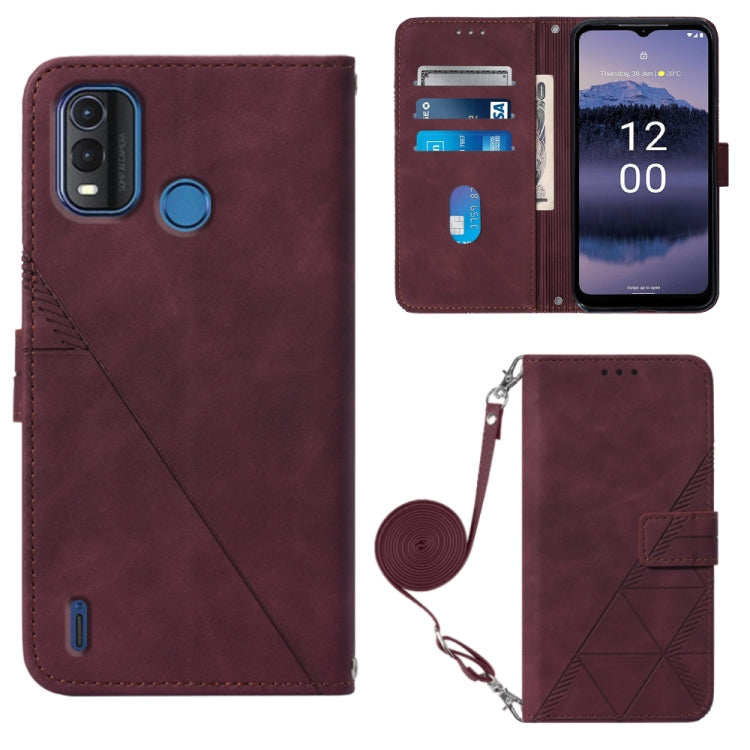 Crossbody 3D Embossed Flip Leather Phone Case, For Nokia G11 Plus, For Nokia G60 5G, For Nokia G100, For Nokia G400, For OPPO A17 4G, For OPPO A55S 5G CPH2309 JP Edition, For OPPO Reno7 A JP Edition, For Sony Xperia 5 IV