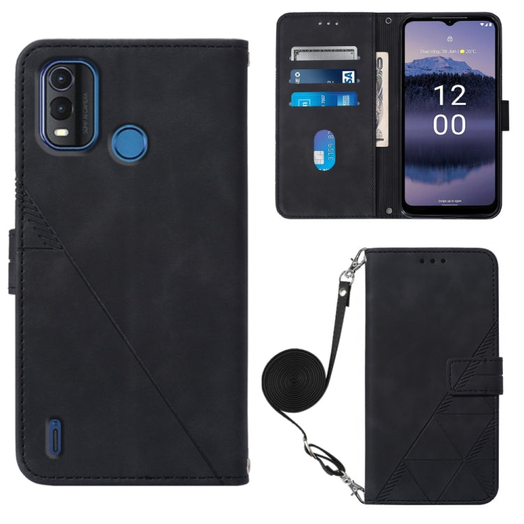 Crossbody 3D Embossed Flip Leather Phone Case, For Nokia G11 Plus, For Nokia G60 5G, For Nokia G100, For Nokia G400, For OPPO A17 4G, For OPPO A55S 5G CPH2309 JP Edition, For OPPO Reno7 A JP Edition, For Sony Xperia 5 IV