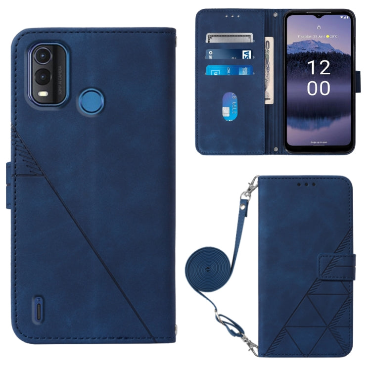 Crossbody 3D Embossed Flip Leather Phone Case, For Nokia G11 Plus, For Nokia G60 5G, For Nokia G100, For Nokia G400, For OPPO A17 4G, For OPPO A55S 5G CPH2309 JP Edition, For OPPO Reno7 A JP Edition, For Sony Xperia 5 IV