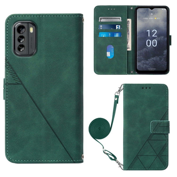 Crossbody 3D Embossed Flip Leather Phone Case, For Nokia G11 Plus, For Nokia G60 5G, For Nokia G100, For Nokia G400, For OPPO A17 4G, For OPPO A55S 5G CPH2309 JP Edition, For OPPO Reno7 A JP Edition, For Sony Xperia 5 IV