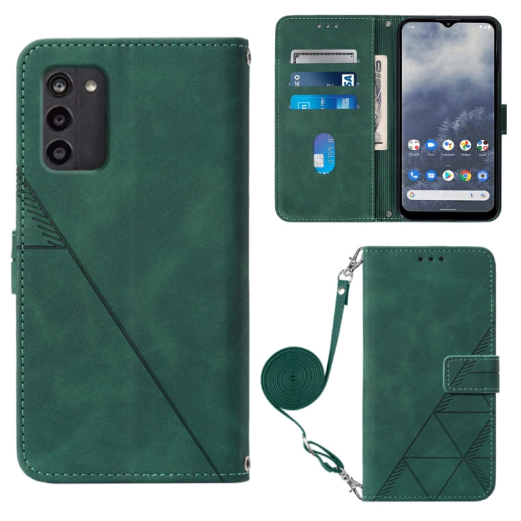 Crossbody 3D Embossed Flip Leather Phone Case, For Nokia G11 Plus, For Nokia G60 5G, For Nokia G100, For Nokia G400, For OPPO A17 4G, For OPPO A55S 5G CPH2309 JP Edition, For OPPO Reno7 A JP Edition, For Sony Xperia 5 IV