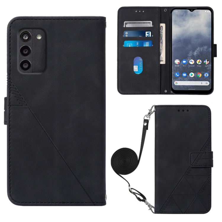 Crossbody 3D Embossed Flip Leather Phone Case, For Nokia G11 Plus, For Nokia G60 5G, For Nokia G100, For Nokia G400, For OPPO A17 4G, For OPPO A55S 5G CPH2309 JP Edition, For OPPO Reno7 A JP Edition, For Sony Xperia 5 IV