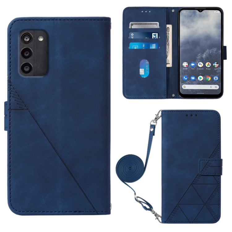 Crossbody 3D Embossed Flip Leather Phone Case, For Nokia G11 Plus, For Nokia G60 5G, For Nokia G100, For Nokia G400, For OPPO A17 4G, For OPPO A55S 5G CPH2309 JP Edition, For OPPO Reno7 A JP Edition, For Sony Xperia 5 IV
