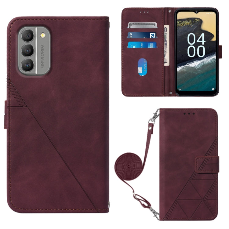 Crossbody 3D Embossed Flip Leather Phone Case, For Nokia G11 Plus, For Nokia G60 5G, For Nokia G100, For Nokia G400, For OPPO A17 4G, For OPPO A55S 5G CPH2309 JP Edition, For OPPO Reno7 A JP Edition, For Sony Xperia 5 IV