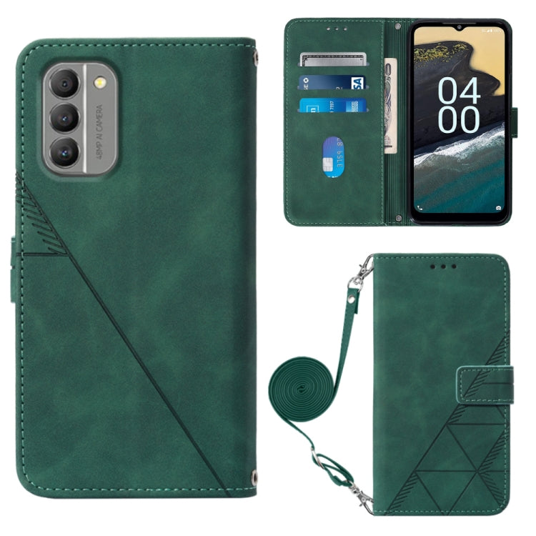 Crossbody 3D Embossed Flip Leather Phone Case, For Nokia G11 Plus, For Nokia G60 5G, For Nokia G100, For Nokia G400, For OPPO A17 4G, For OPPO A55S 5G CPH2309 JP Edition, For OPPO Reno7 A JP Edition, For Sony Xperia 5 IV