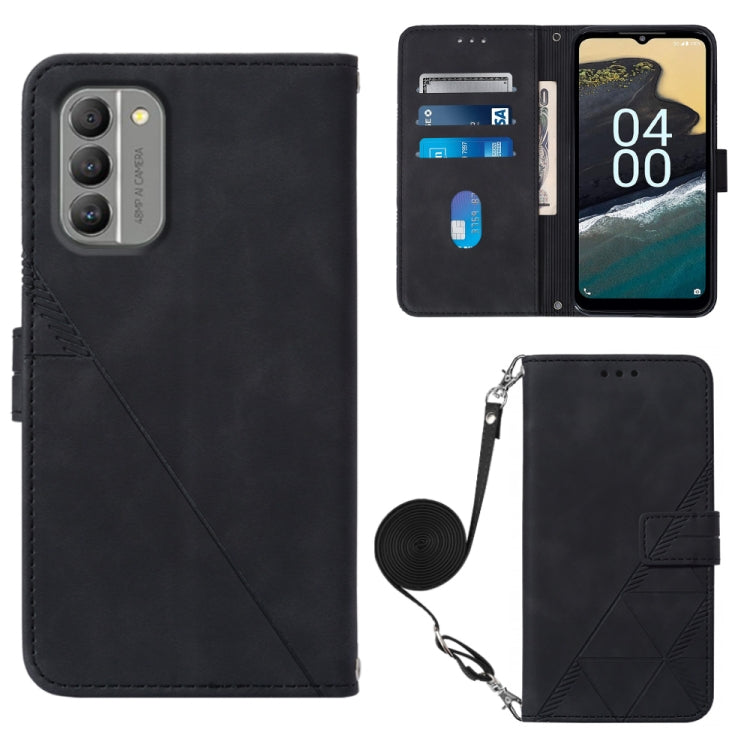 Crossbody 3D Embossed Flip Leather Phone Case, For Nokia C100, For Nokia C200, For Nokia G11 Plus, For Nokia G60 5G, For Nokia G100, For Nokia G400, For OPPO A17 4G, For OPPO A55S 5G CPH2309 JP Edition