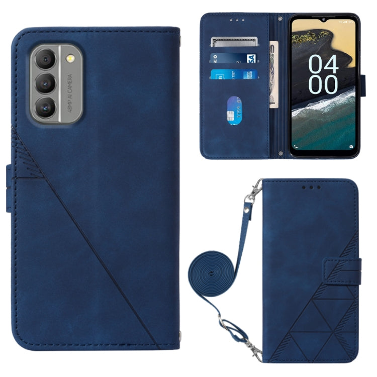 Crossbody 3D Embossed Flip Leather Phone Case, For Nokia C100, For Nokia C200, For Nokia G11 Plus, For Nokia G60 5G, For Nokia G100, For Nokia G400, For OPPO A17 4G, For OPPO A55S 5G CPH2309 JP Edition