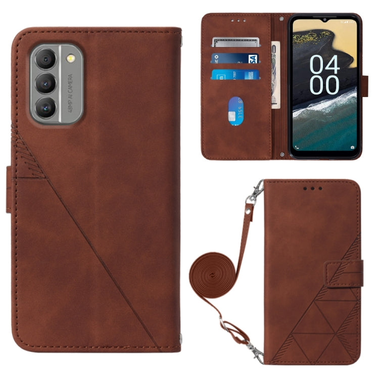 Crossbody 3D Embossed Flip Leather Phone Case, For Nokia C100, For Nokia C200, For Nokia G11 Plus, For Nokia G60 5G, For Nokia G100, For Nokia G400, For OPPO A17 4G, For OPPO A55S 5G CPH2309 JP Edition