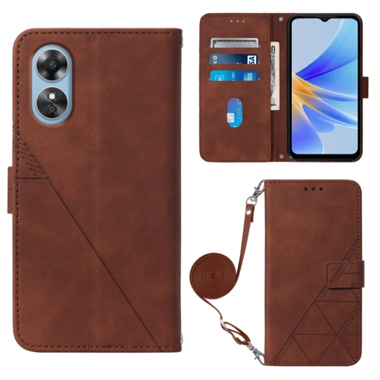 Crossbody 3D Embossed Flip Leather Phone Case, For Nokia C100, For Nokia C200, For Nokia G11 Plus, For Nokia G60 5G, For Nokia G100, For Nokia G400, For OPPO A17 4G, For OPPO A55S 5G CPH2309 JP Edition