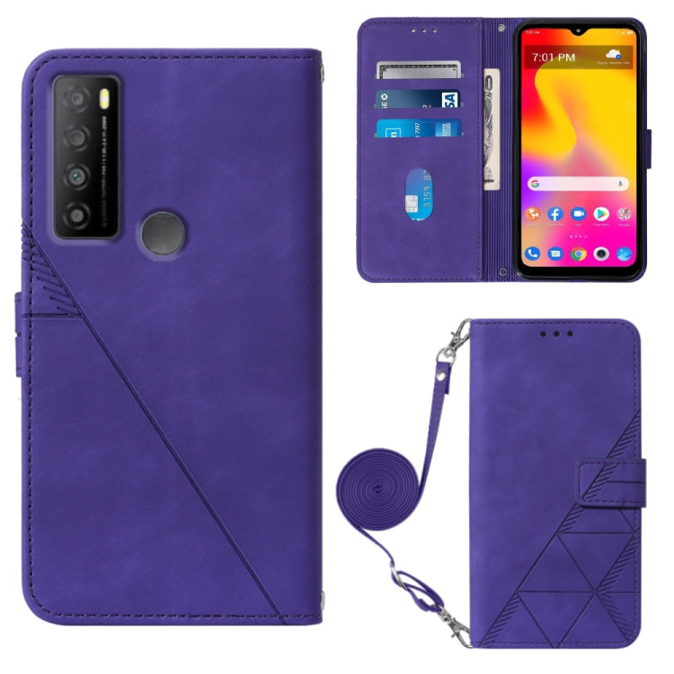 Crossbody 3D Embossed Flip Leather Phone Case, For TCL 30XL T701DL, For TCL Stylus 5G, For T-Mobile Revvl 6 5G, For T-Mobile Revvl 6 Pro 5G, For ZTE Axon 40 Pro, For ZTE Axon 40 Ultra, For ZTE Consumer Cellular ZMAX 5G, For ZTE Nubia Z40S Pro