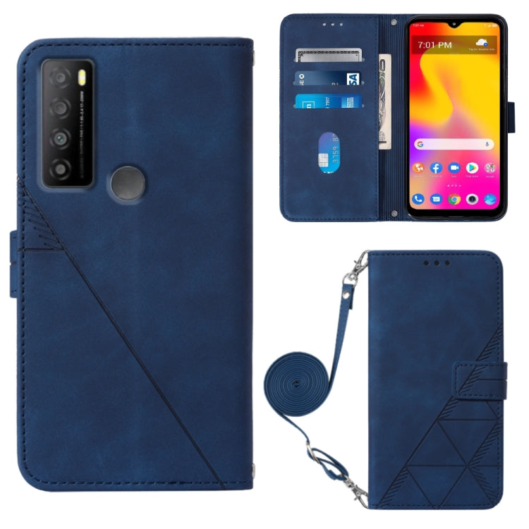 Crossbody 3D Embossed Flip Leather Phone Case, For TCL 30XL T701DL, For TCL Stylus 5G, For T-Mobile Revvl 6 5G, For T-Mobile Revvl 6 Pro 5G, For ZTE Axon 40 Pro, For ZTE Axon 40 Ultra, For ZTE Consumer Cellular ZMAX 5G, For ZTE Nubia Z40S Pro