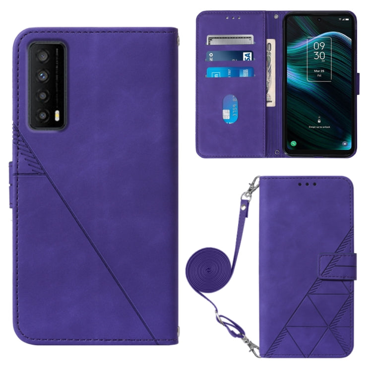 Crossbody 3D Embossed Flip Leather Phone Case, For TCL 30XL T701DL, For TCL Stylus 5G, For T-Mobile Revvl 6 5G, For T-Mobile Revvl 6 Pro 5G, For ZTE Axon 40 Pro, For ZTE Axon 40 Ultra, For ZTE Consumer Cellular ZMAX 5G, For ZTE Nubia Z40S Pro