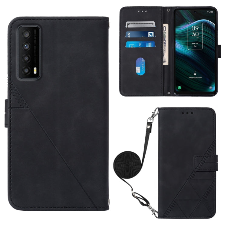 Crossbody 3D Embossed Flip Leather Phone Case, For TCL 30XL T701DL, For TCL Stylus 5G, For T-Mobile Revvl 6 5G, For T-Mobile Revvl 6 Pro 5G, For ZTE Axon 40 Pro, For ZTE Axon 40 Ultra, For ZTE Consumer Cellular ZMAX 5G, For ZTE Nubia Z40S Pro