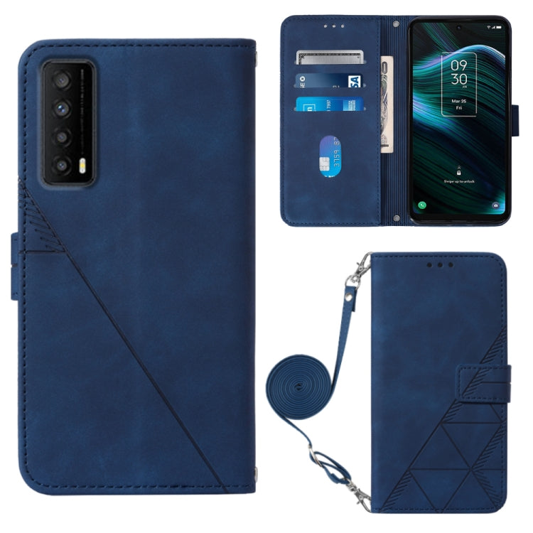 Crossbody 3D Embossed Flip Leather Phone Case, For TCL 30XL T701DL, For TCL Stylus 5G, For T-Mobile Revvl 6 5G, For T-Mobile Revvl 6 Pro 5G, For ZTE Axon 40 Pro, For ZTE Axon 40 Ultra, For ZTE Consumer Cellular ZMAX 5G, For ZTE Nubia Z40S Pro