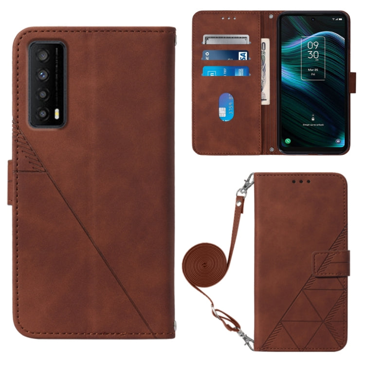 Crossbody 3D Embossed Flip Leather Phone Case, For TCL 30XL T701DL, For TCL Stylus 5G, For T-Mobile Revvl 6 5G, For T-Mobile Revvl 6 Pro 5G, For ZTE Axon 40 Pro, For ZTE Axon 40 Ultra, For ZTE Consumer Cellular ZMAX 5G, For ZTE Nubia Z40S Pro