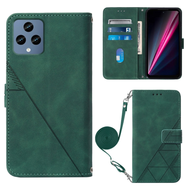 Crossbody 3D Embossed Flip Leather Phone Case, For TCL 30XL T701DL, For TCL Stylus 5G, For T-Mobile Revvl 6 5G, For T-Mobile Revvl 6 Pro 5G, For ZTE Axon 40 Pro, For ZTE Axon 40 Ultra, For ZTE Consumer Cellular ZMAX 5G, For ZTE Nubia Z40S Pro