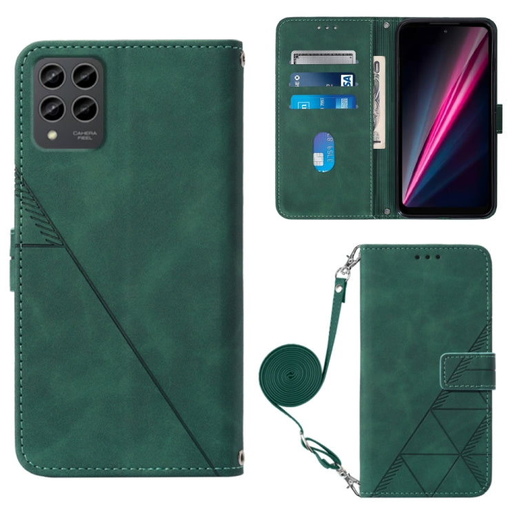 Crossbody 3D Embossed Flip Leather Phone Case, For TCL 30XL T701DL, For TCL Stylus 5G, For T-Mobile Revvl 6 5G, For T-Mobile Revvl 6 Pro 5G, For ZTE Axon 40 Pro, For ZTE Axon 40 Ultra, For ZTE Consumer Cellular ZMAX 5G, For ZTE Nubia Z40S Pro