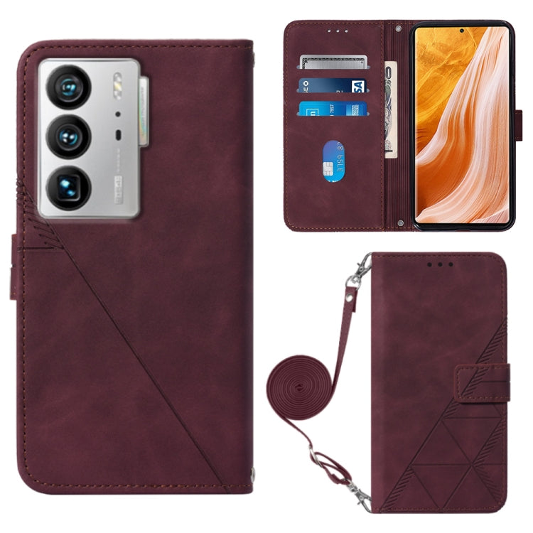 Crossbody 3D Embossed Flip Leather Phone Case, For TCL 30XL T701DL, For TCL Stylus 5G, For T-Mobile Revvl 6 5G, For T-Mobile Revvl 6 Pro 5G, For ZTE Axon 40 Pro, For ZTE Axon 40 Ultra, For ZTE Consumer Cellular ZMAX 5G, For ZTE Nubia Z40S Pro