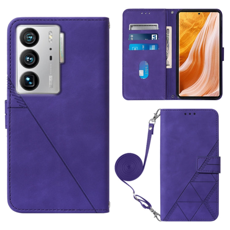 Crossbody 3D Embossed Flip Leather Phone Case, For TCL 30XL T701DL, For TCL Stylus 5G, For T-Mobile Revvl 6 5G, For T-Mobile Revvl 6 Pro 5G, For ZTE Axon 40 Pro, For ZTE Axon 40 Ultra, For ZTE Consumer Cellular ZMAX 5G, For ZTE Nubia Z40S Pro