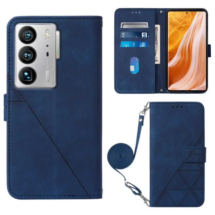 Crossbody 3D Embossed Flip Leather Phone Case, For TCL 30XL T701DL, For TCL Stylus 5G, For T-Mobile Revvl 6 5G, For T-Mobile Revvl 6 Pro 5G, For ZTE Axon 40 Pro, For ZTE Axon 40 Ultra, For ZTE Consumer Cellular ZMAX 5G, For ZTE Nubia Z40S Pro
