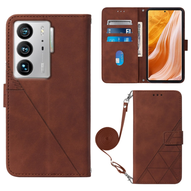 Crossbody 3D Embossed Flip Leather Phone Case, For TCL 30XL T701DL, For TCL Stylus 5G, For T-Mobile Revvl 6 5G, For T-Mobile Revvl 6 Pro 5G, For ZTE Axon 40 Pro, For ZTE Axon 40 Ultra, For ZTE Consumer Cellular ZMAX 5G, For ZTE Nubia Z40S Pro