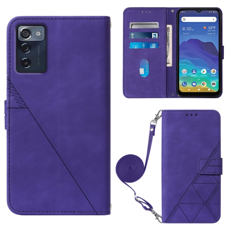 Crossbody 3D Embossed Flip Leather Phone Case, For TCL 30XL T701DL, For TCL Stylus 5G, For T-Mobile Revvl 6 5G, For T-Mobile Revvl 6 Pro 5G, For ZTE Axon 40 Pro, For ZTE Axon 40 Ultra, For ZTE Consumer Cellular ZMAX 5G, For ZTE Nubia Z40S Pro