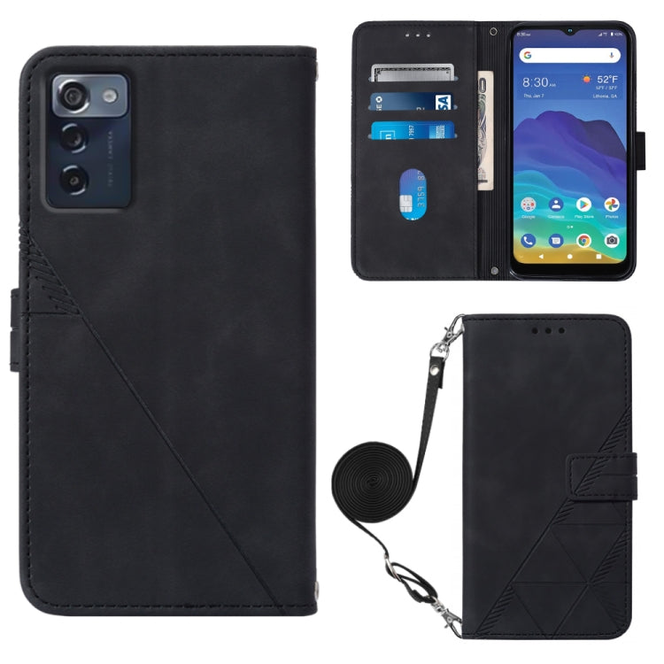 Crossbody 3D Embossed Flip Leather Phone Case, For TCL 30XL T701DL, For TCL Stylus 5G, For T-Mobile Revvl 6 5G, For T-Mobile Revvl 6 Pro 5G, For ZTE Axon 40 Pro, For ZTE Axon 40 Ultra, For ZTE Consumer Cellular ZMAX 5G, For ZTE Nubia Z40S Pro
