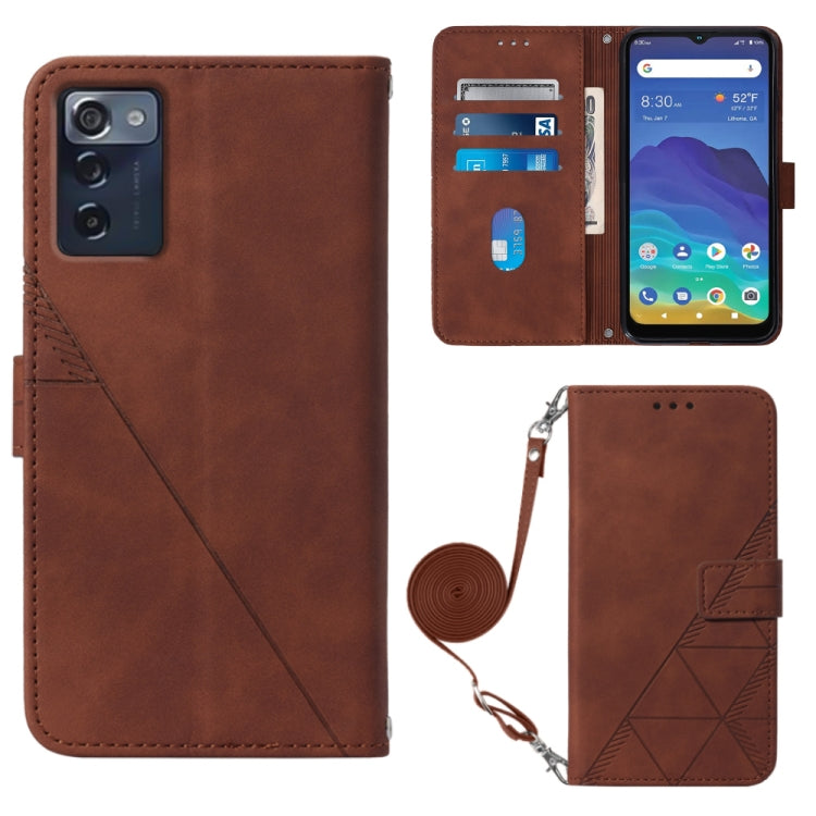Crossbody 3D Embossed Flip Leather Phone Case, For TCL 30XL T701DL, For TCL Stylus 5G, For T-Mobile Revvl 6 5G, For T-Mobile Revvl 6 Pro 5G, For ZTE Axon 40 Pro, For ZTE Axon 40 Ultra, For ZTE Consumer Cellular ZMAX 5G, For ZTE Nubia Z40S Pro