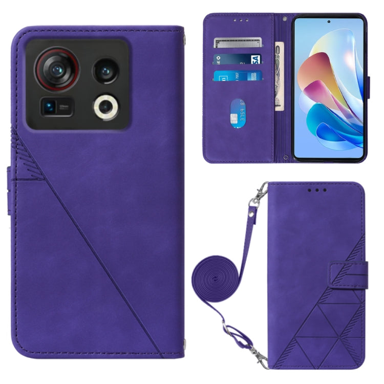Crossbody 3D Embossed Flip Leather Phone Case, For TCL 30XL T701DL, For TCL Stylus 5G, For T-Mobile Revvl 6 5G, For T-Mobile Revvl 6 Pro 5G, For ZTE Axon 40 Pro, For ZTE Axon 40 Ultra, For ZTE Consumer Cellular ZMAX 5G, For ZTE Nubia Z40S Pro