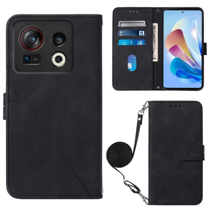 Crossbody 3D Embossed Flip Leather Phone Case, For TCL 30XL T701DL, For TCL Stylus 5G, For T-Mobile Revvl 6 5G, For T-Mobile Revvl 6 Pro 5G, For ZTE Axon 40 Pro, For ZTE Axon 40 Ultra, For ZTE Consumer Cellular ZMAX 5G, For ZTE Nubia Z40S Pro