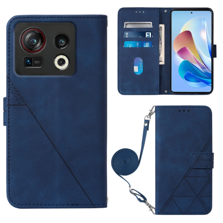Crossbody 3D Embossed Flip Leather Phone Case, For TCL 30XL T701DL, For TCL Stylus 5G, For T-Mobile Revvl 6 5G, For T-Mobile Revvl 6 Pro 5G, For ZTE Axon 40 Pro, For ZTE Axon 40 Ultra, For ZTE Consumer Cellular ZMAX 5G, For ZTE Nubia Z40S Pro
