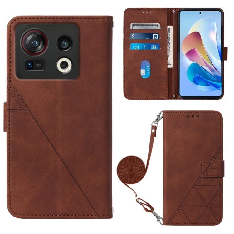 Crossbody 3D Embossed Flip Leather Phone Case, For TCL 30XL T701DL, For TCL Stylus 5G, For T-Mobile Revvl 6 5G, For T-Mobile Revvl 6 Pro 5G, For ZTE Axon 40 Pro, For ZTE Axon 40 Ultra, For ZTE Consumer Cellular ZMAX 5G, For ZTE Nubia Z40S Pro