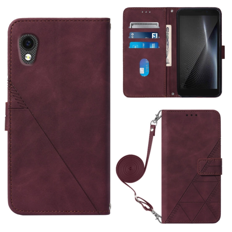 Crossbody 3D Embossed Flip Leather Phone Case, For ZTE ZMAX 11 Z6251, For Cubot Pocket, For Oukitel C31, For Tone E22, For Samsung Galaxy A14 5G, For Samsung Galaxy A22 5G JP Edition, For Samsung Galaxy A23E / A22E / A23S / A23 5G                      ...