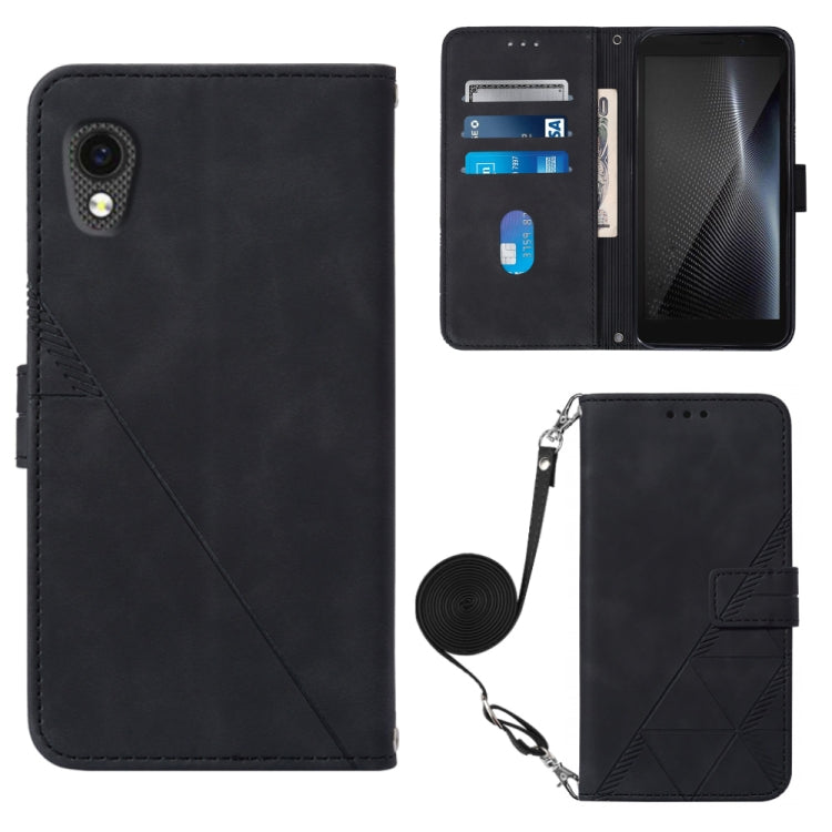 Crossbody 3D Embossed Flip Leather Phone Case, For ZTE ZMAX 11 Z6251, For Cubot Pocket, For Oukitel C31, For Tone E22, For Samsung Galaxy A14 5G, For Samsung Galaxy A22 5G JP Edition, For Samsung Galaxy A23E / A22E / A23S / A23 5G                      ...