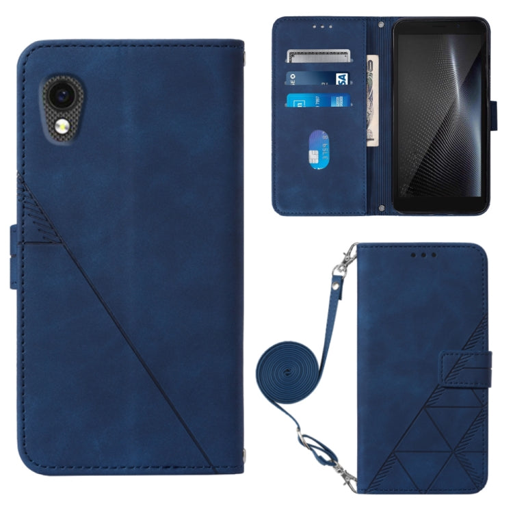 Crossbody 3D Embossed Flip Leather Phone Case, For ZTE ZMAX 11 Z6251, For Cubot Pocket, For Oukitel C31, For Tone E22, For Samsung Galaxy A14 5G, For Samsung Galaxy A22 5G JP Edition, For Samsung Galaxy A23E / A22E / A23S / A23 5G                      ...