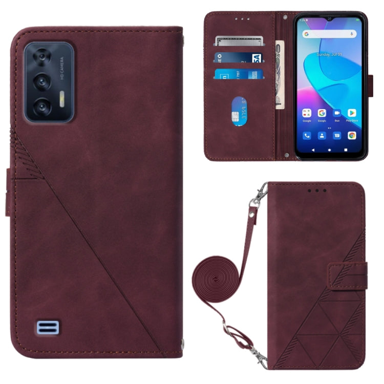 Crossbody 3D Embossed Flip Leather Phone Case, For ZTE ZMAX 11 Z6251, For Cubot Pocket, For Oukitel C31, For Tone E22, For Samsung Galaxy A14 5G, For Samsung Galaxy A22 5G JP Edition, For Samsung Galaxy A23E / A22E / A23S / A23 5G                      ...