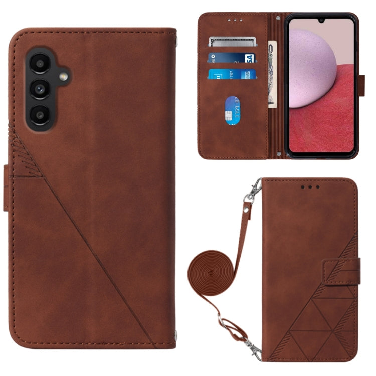 Crossbody 3D Embossed Flip Leather Phone Case, For ZTE ZMAX 11 Z6251, For Cubot Pocket, For Oukitel C31, For Tone E22, For Samsung Galaxy A14 5G, For Samsung Galaxy A22 5G JP Edition, For Samsung Galaxy A23E / A22E / A23S / A23 5G                      ...